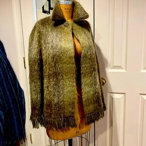 Vintage mohair and wool  cape.